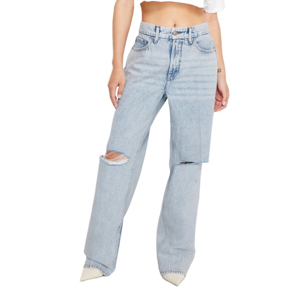 Women's GOOD AMERICAN Good 90's Straight Ankle Jeans